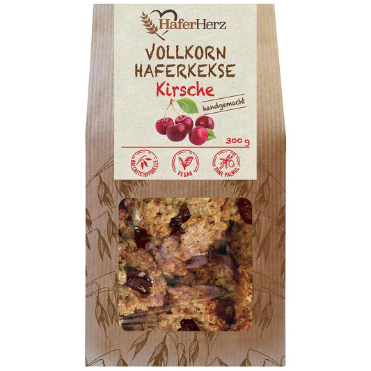 HaferHerz Vollkorn-Haferkekse Kirsche 300g