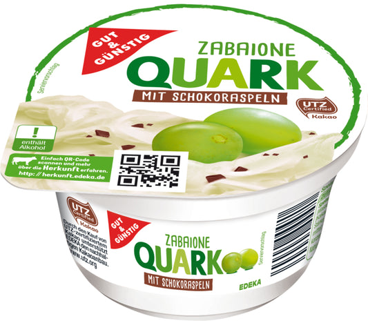 GUT&GÜNSTIG Fruchtquark mit Schokoraspeln Zabaione 200g