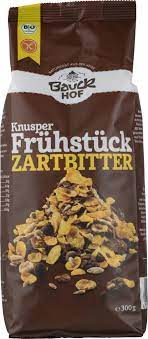 Bio Bauck Mühle Knusper Frühstück Zartbitter Glutenfrei 300g