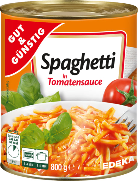 GUT&GÜNSTIG Spaghetti in Tomatensauce 800g