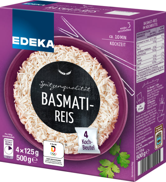 EDEKA Herzstücke Basmati Reis Spitzenqualität Kochbeutel 500g