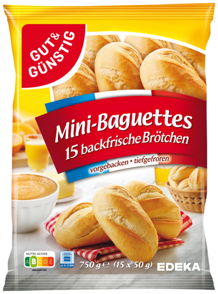 GUT&GÜNSTIG 15 Mini Baguettes backfertig 750g