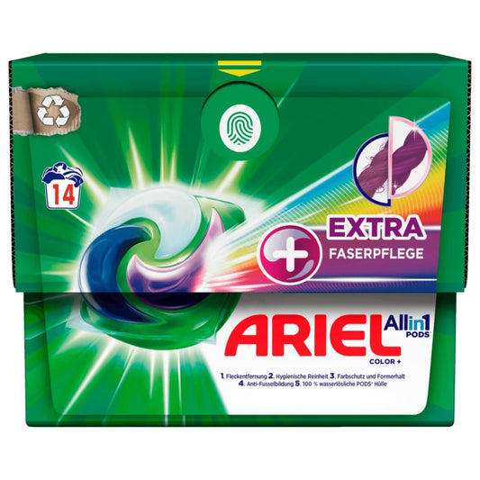 Ariel All-in-1 Pods Colorwaschmittel Extra Faserpflege 14WL 299,6g