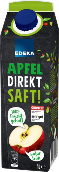 EDEKA Herzstücke Apfel Direktsaft naturtrüb 1l