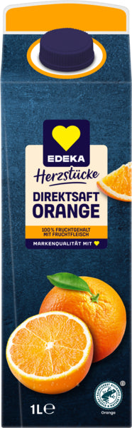 EDEKA Herzstücke Orangen Direktsaft 1l