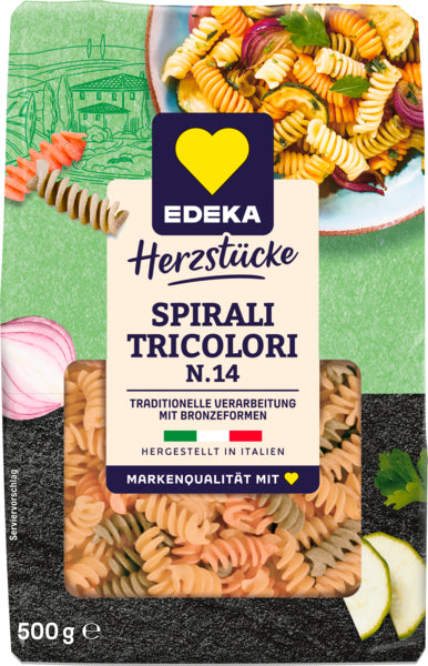 EDEKA Herzstücke Spirali Tricolori 500g