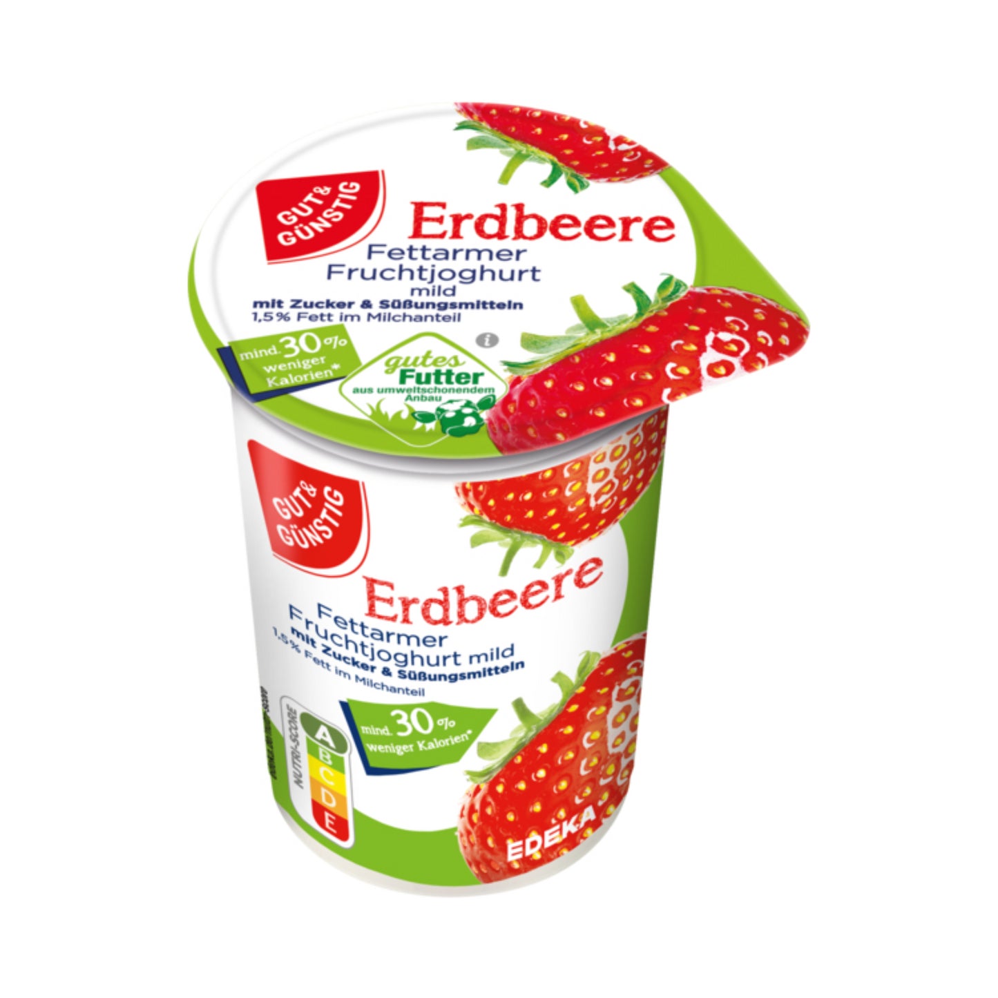 GUT&GÜNSTIG fettarmer Joghurt 1,5% Erdbeere 250g