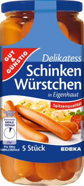 GUT&GÜNSTIG Schinkenwürstchen 5ST 380g QS