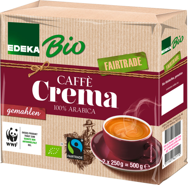 Bio EDEKA Caffe Crema gemahlen Fairtrade 2x250g