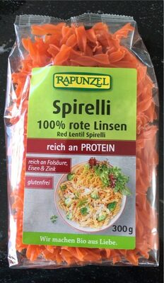 Bio Rapunzel Rote Linsen Spirelli 300g