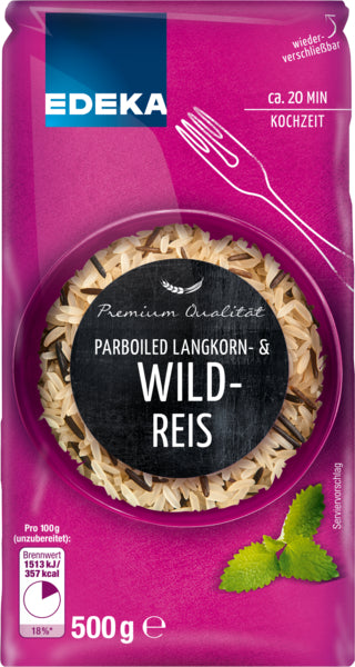 EDEKA Parboiled Langkorn- und Wild-Reis 500g