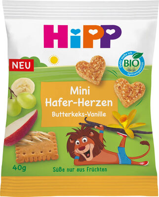 Bio Hipp Mini Hafer-Herzen Butterkeks-Vanille 40g