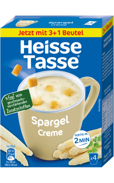 Heisse Tasse Spargelcreme mit Croutons 4ST für 600ml