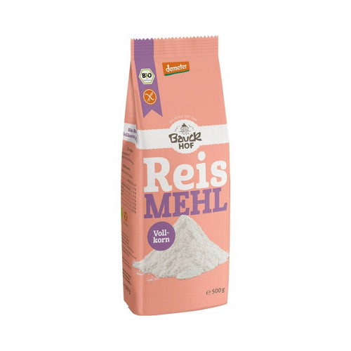 Demeter Bauckhof Vollkorn-Reismehl glutenfrei 500g