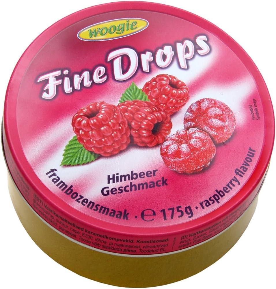 Woogie Feindrops Himbeer 175g