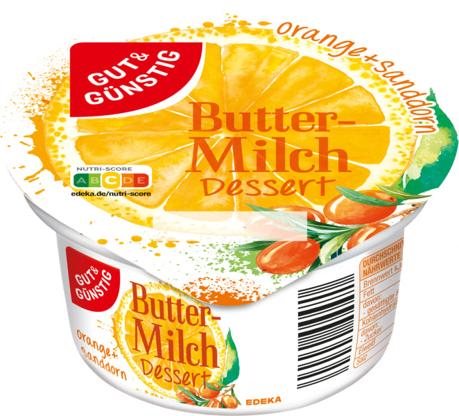 GUT&GÜNSTIG Buttermilch Dessert Orange-Sanddorn 200g