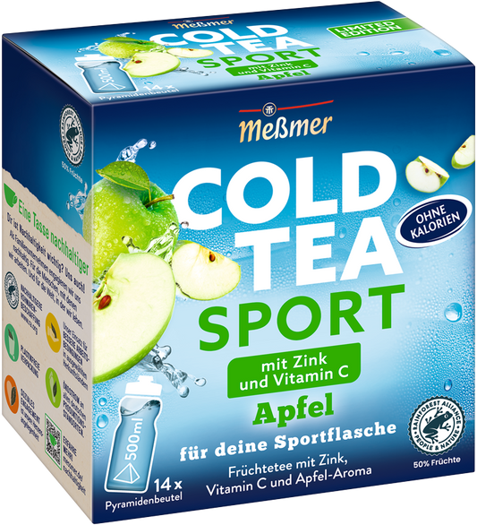 Meßmer Cold Tea Sport Apfel mit Zink und Vitamin C 14ST 38,5g