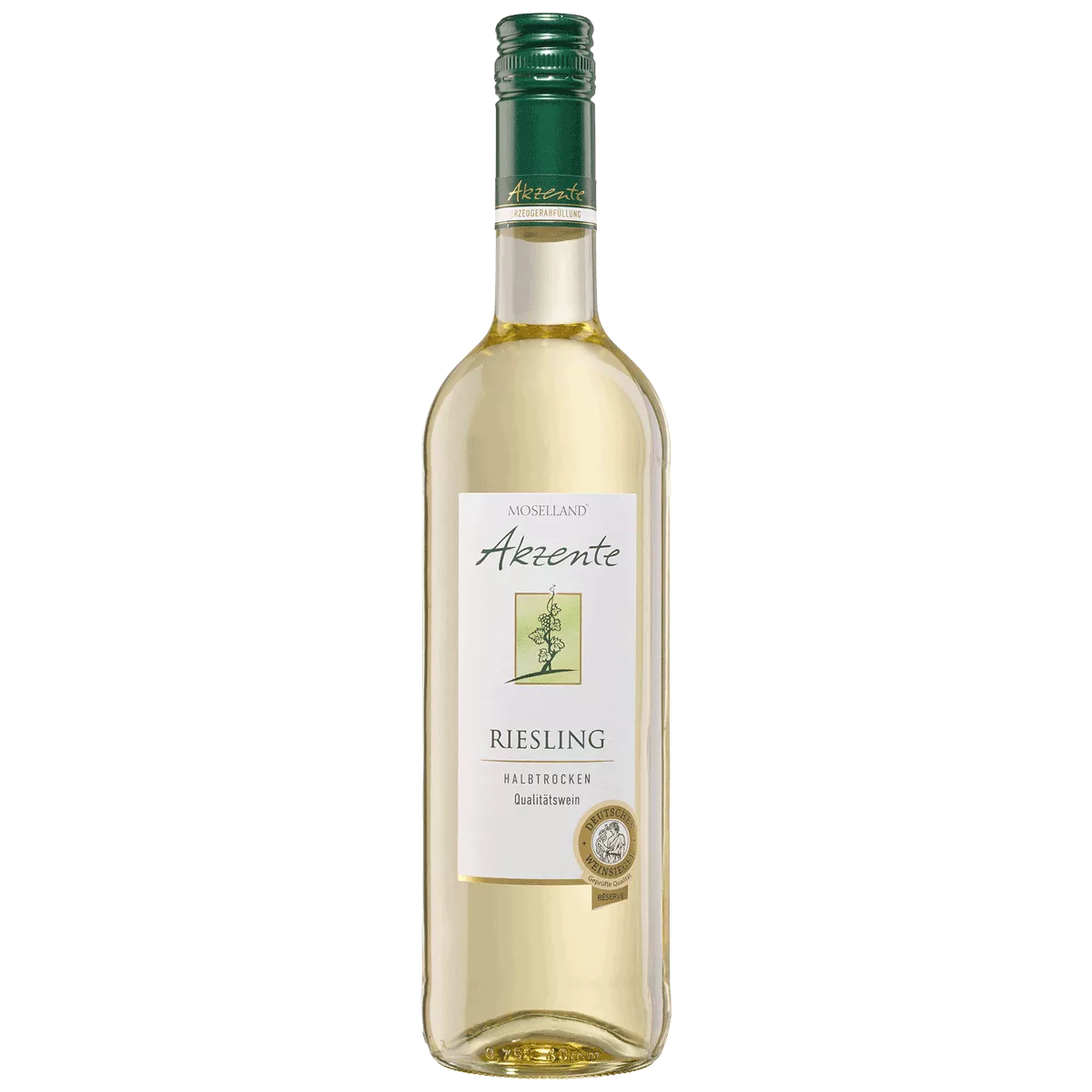 Moselland Akzente Riesling QbA halbtrocken 0,75l