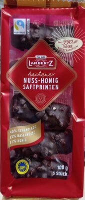 Lambertz Nuss-Honig Saftprinten Zartbitter (Aachener Printen) 100g