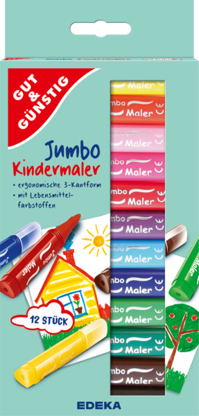 GUT&GÜNSTIG Jumbo Kindermaler 12ST