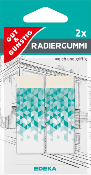 GUT&GÜNSTIG Radiergummi weich 2ST