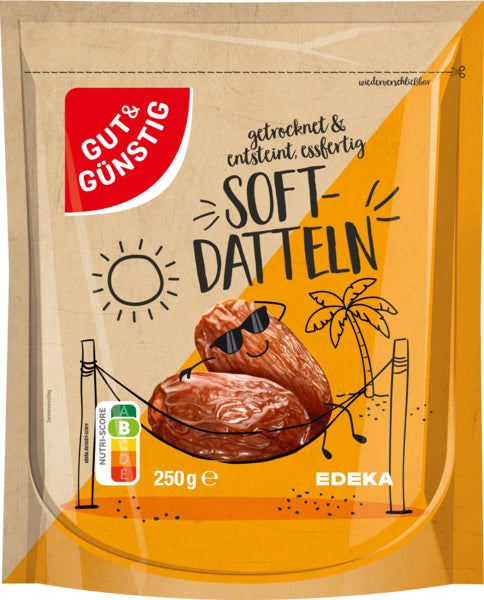 GUT&GÜNSTIG Soft-Datteln getrocknet, entsteint, essfertig 250g