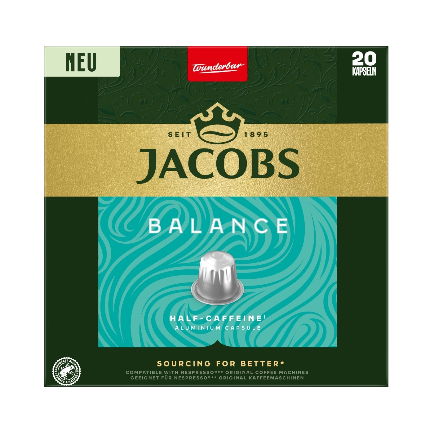 Jacobs Kaffee Kapseln Balance 20ST 104g