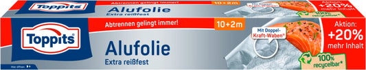 Toppits Alufolie 10m+2m