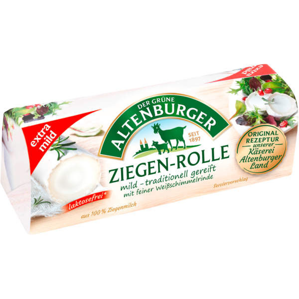 Der Grüne Altenburger Ziegenrolle Kräuter 45% Vollfettstufe 150g