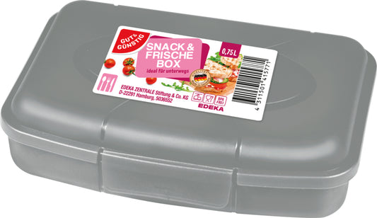 GUT&GÜNSTIG Snackbox grau 0,75l