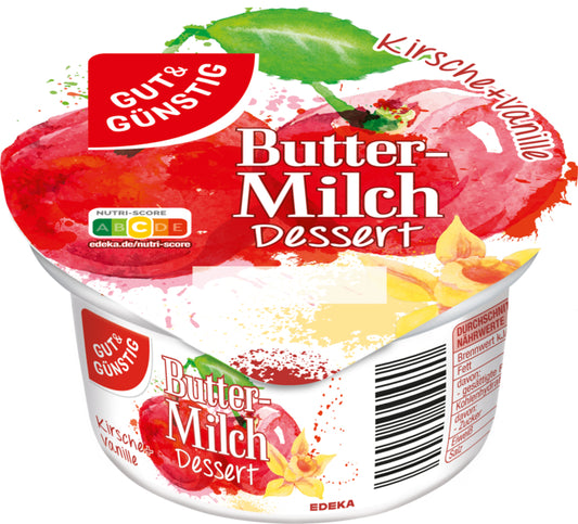 GUT&GÜNSTIG Buttermilch Dessert Kirsch Vanille 200g