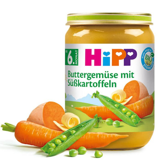 Bio Hipp Gemüse Buttergemüse mit Süßkartoffeln ab 6.Monat 190g