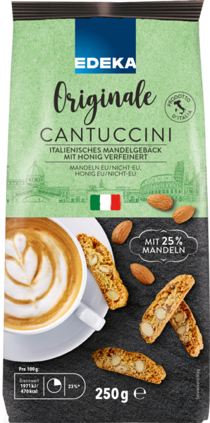 EDEKA Originale Italienischer Cantuccini Deluxe mit 25% Mandelanteil 250g