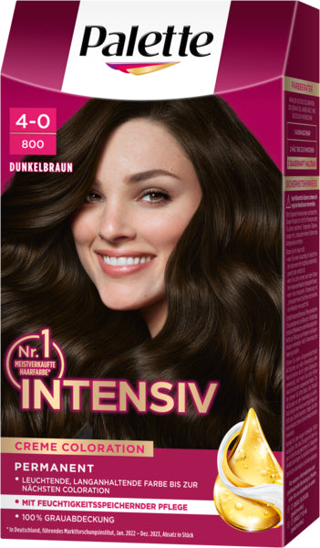 Palette Intensiv Creme Coloration Dunkelbraun 4-0/800