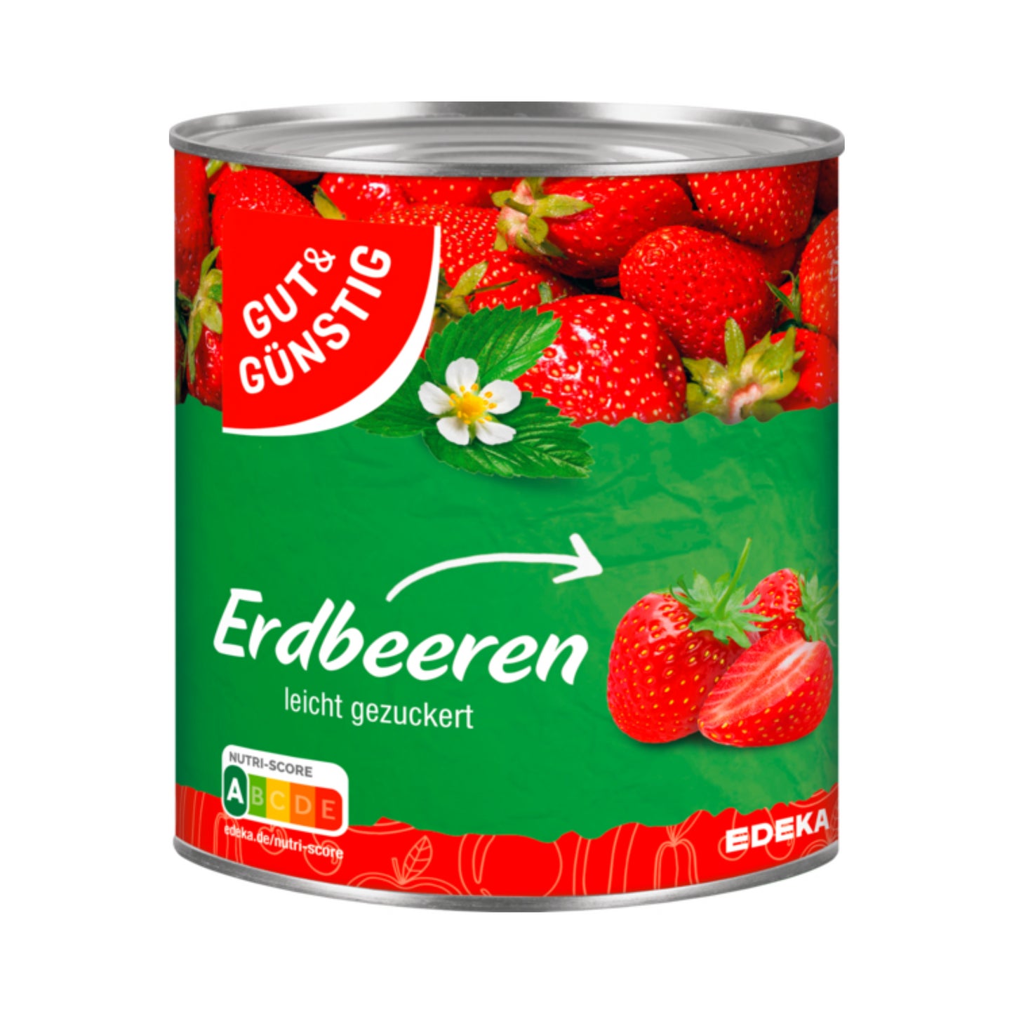 GUT&GÜNSTIG Erdbeeren leicht gezuckert 410g