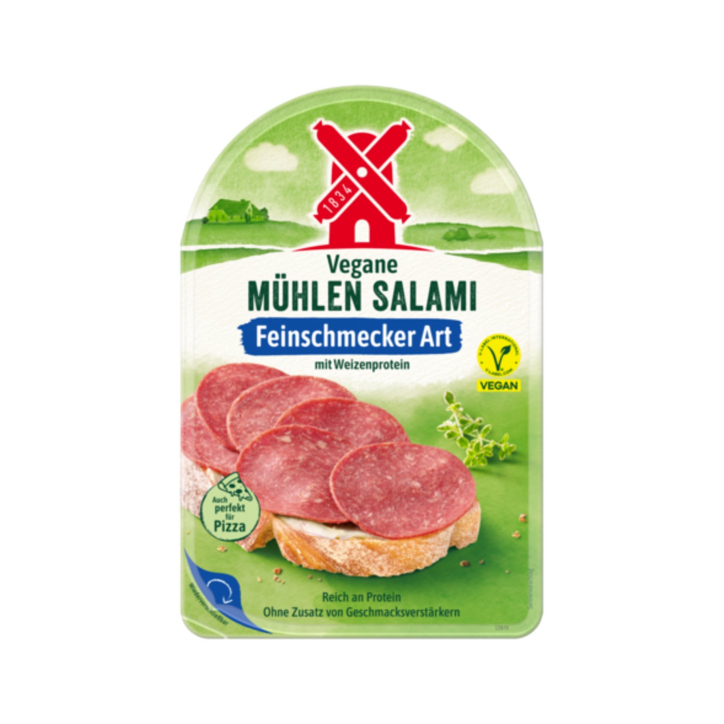 Mühlen vegane Salami Feinschmecker Art 80g