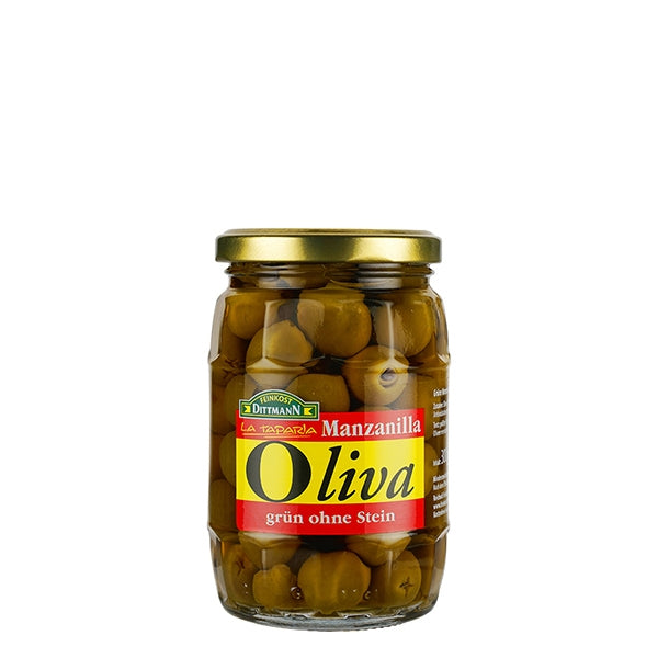 Feinkost Dittmann Oliva Manzanilla Oliven Grün ohne Stein 300g