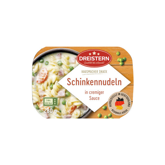 Dreistern Spiralnudeln mitSchinkenwürfel und Gemüse in cremiger Sauce 280g