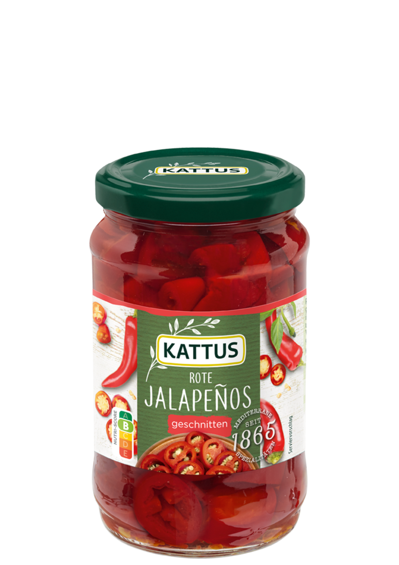 Kattus Jalapeno geschnitten rot 300g