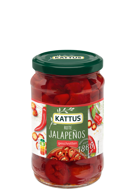 Kattus Jalapeno geschnitten rot 300g