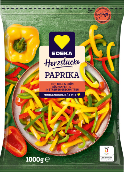 EDEKA Herzstücke Paprikastreifen rot/gelb/grün 1000g