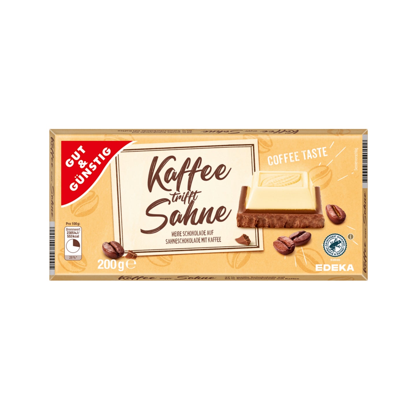 GUT&GÜNSTIG Schokolade Kaffee Sahne 200g