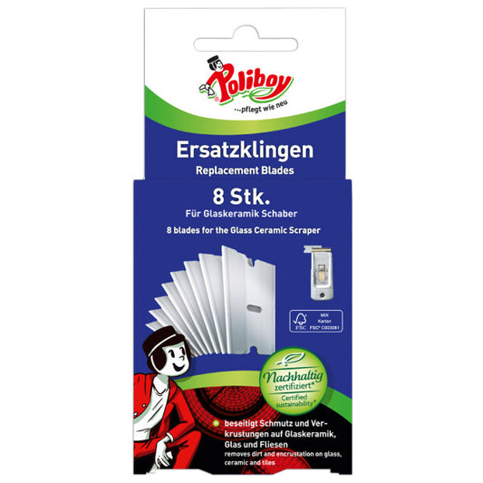 Poliboy Ersatzklingen für Schaber 8ST