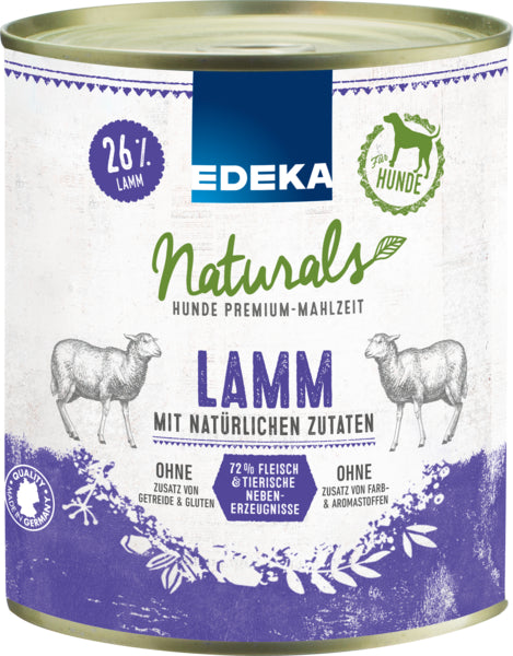 EDEKA Naturals Lamm für Hunde 800g