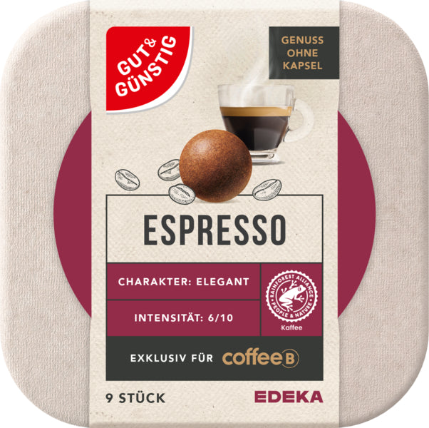 GUT&GÜNSTIG CoffeeB Kaffeebälle Espresso 51g