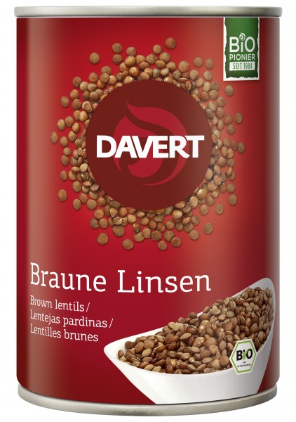 Bio Davert Braune Linsen 400g