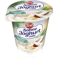 Zott Sahnejoghurt Kokos-Weiße Schokolade 10% 140g
