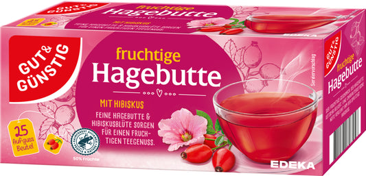 GUT&GÜNSTIG Hagebutte mit Hibiskus 25x3,5g