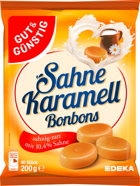 GUT&GÜNSTIG Sahne Karamellbonbons 200g