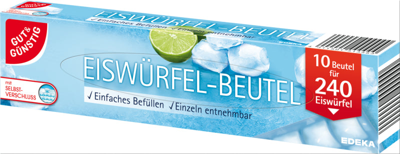 GUT&GÜNSTIG Eiswürfel-Beutel 10ST